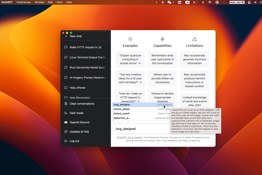 ChatGPT桌面版 (Mac, Windows and Linux)